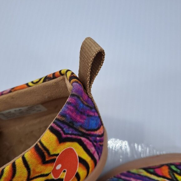 UIN Toledo Women 8 Colorful Abstract Art Slip-On Canvas Shoes Rubber Sole Casual - Picture 6 of 13